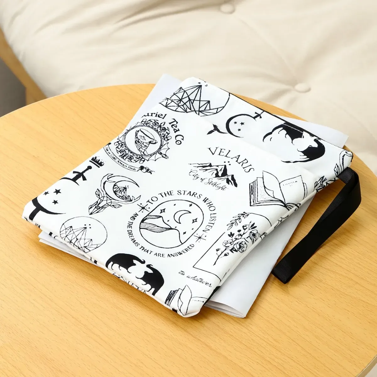 sac de rangement pour livre personnalisable, housse de protection portable pour les amateurs de livres, sac de rangement imprimé avec transfert de chaleur...