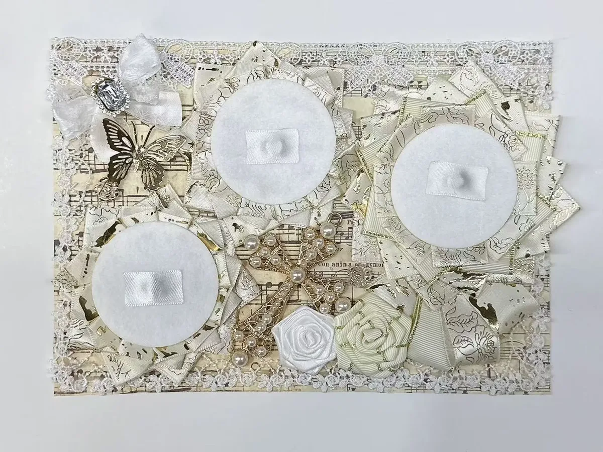 planche décorative finie pour sac ita de cosplay, insert de sac, badge, organisateur de sac à dos, ruban en dentelle, décoration artisanale pour sac ita.