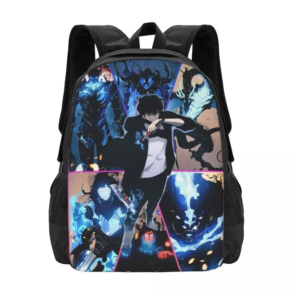 Sac à dos pour ordinateur portable de voyage à nivellement solo, sac d'ordinateur d'école d'affaires, cadeau pour hommes et femmes