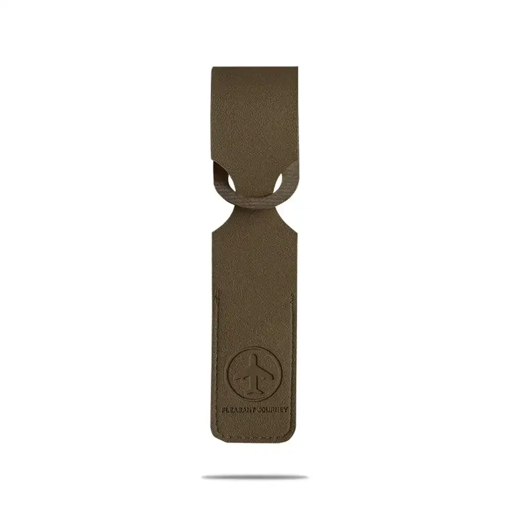 étiquette de bagage en cuir pu, identifiant de valise de bagage créatif, support d'identification, étiquettes d'embarquement, étiquette portable, accessoires de voyage