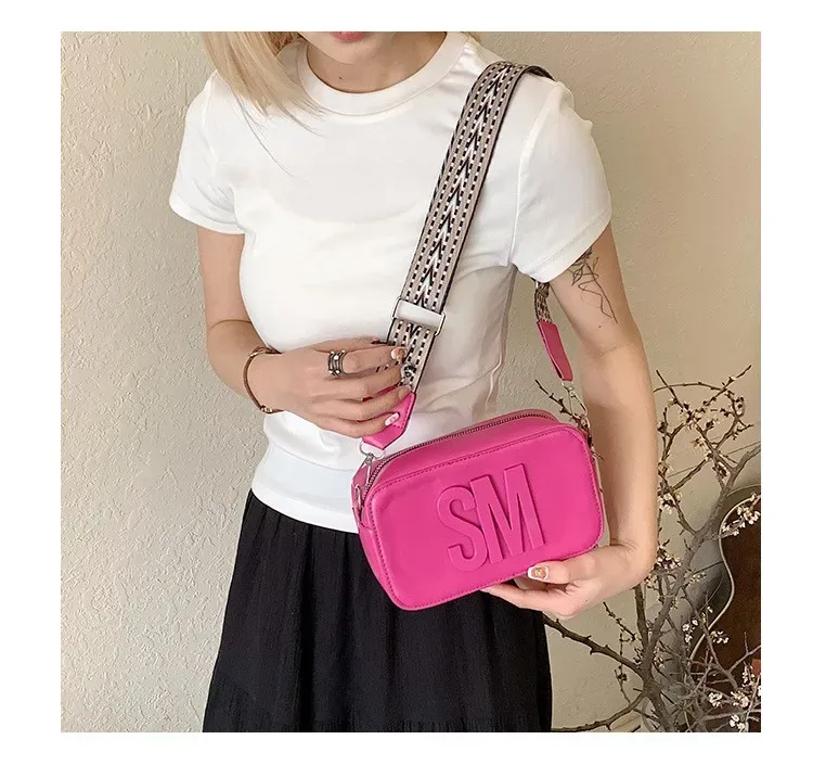 2026 steve madden sac à bandoulière polyvalent et tendance pour femme, petit sac couleur bonbon avec large sangle, sac pour appareil photo