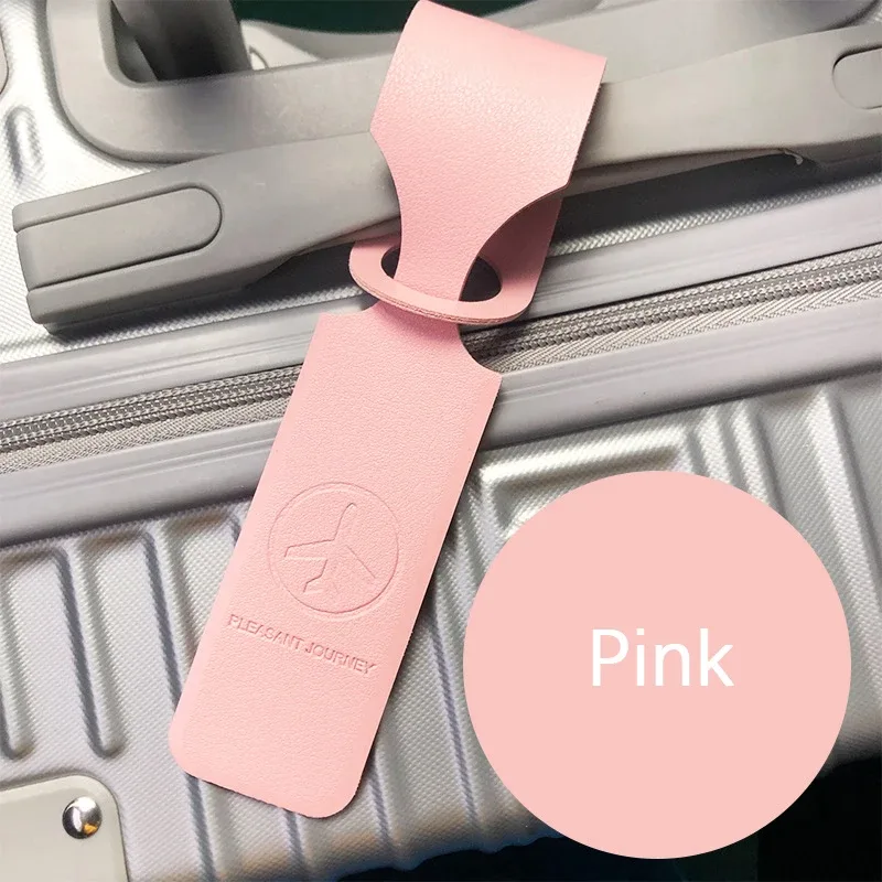 étiquette de bagage de valise en cuir, pendentif de sac à main, accessoires de voyage portables, étiquettes d'adresse d'identification de nom, nouveau, 1pc