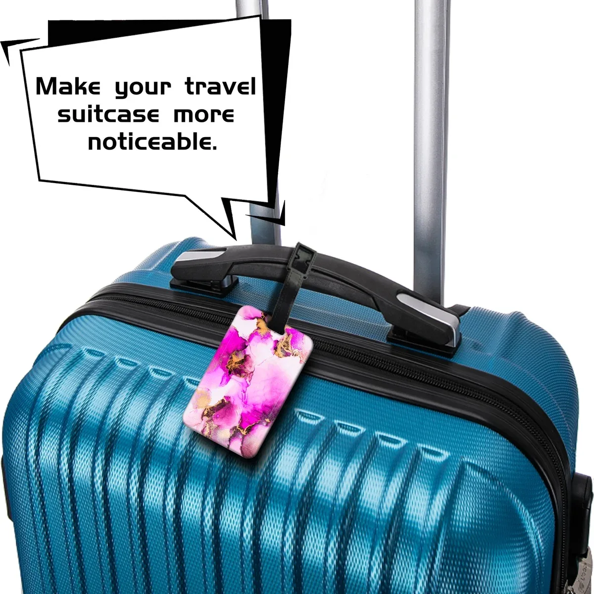 étiquettes de bagages à texture marbrée, étiquettes de sac uniques et amusantes, étiquettes de valise pour hommes, identificateurs de voyage, étiquettes nominatives