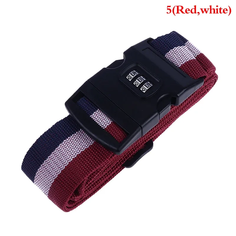 sangle de bagage en nylon à verrouillage par mot de passe, ceinture croisée, emballage réglable, sangle de bagage de voyage, environnement, 3 chiffres, 4.2m