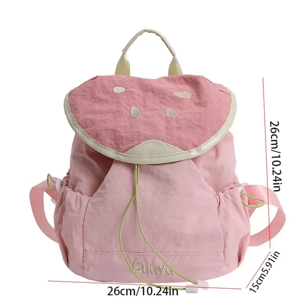 sac à dos coréen de style outdoor avec cordon de serrage, couleur dopamine, en nylon, pour voyage, grande capacité, pour la randonnée, sac à bandoulière