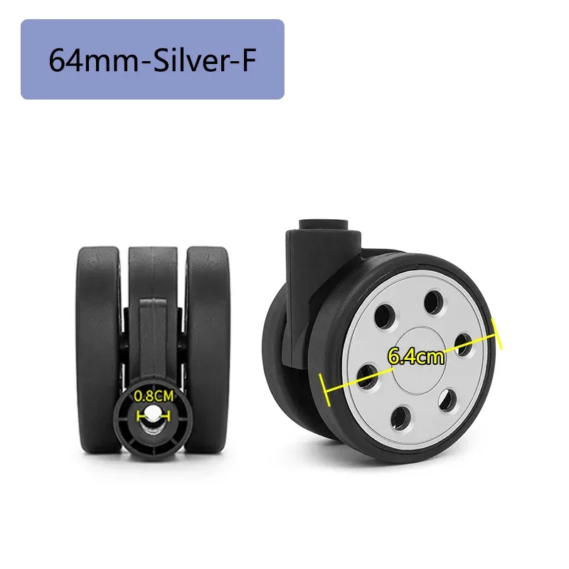 roues 50/60/64mm adaptées aux roues de valise rimowa, accessoires de bagages, pièces de rechange pour chariots, réparation de remplacement de roues