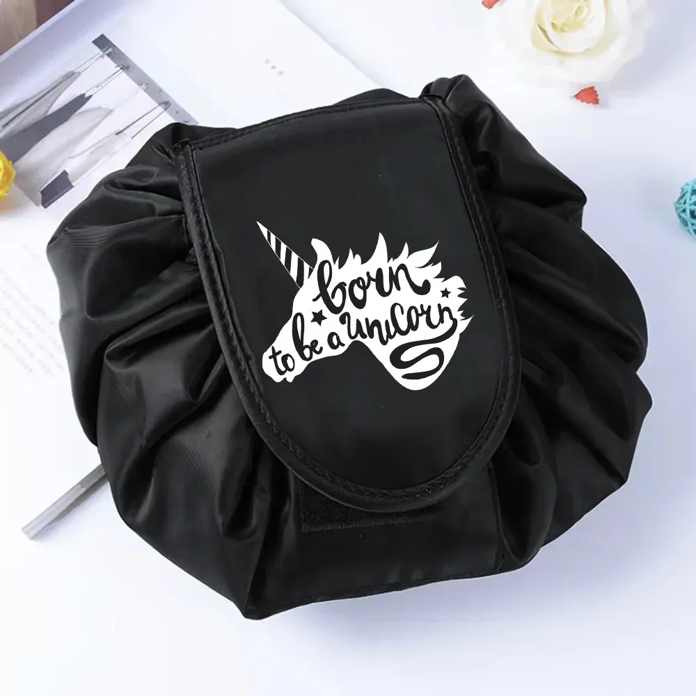 sac de rangement portable étanche pour cosmétiques, sac paresseux de proximité wstring, poudres de maquillage magiques, grande capacité, trousse de beauté de toilette de voyage