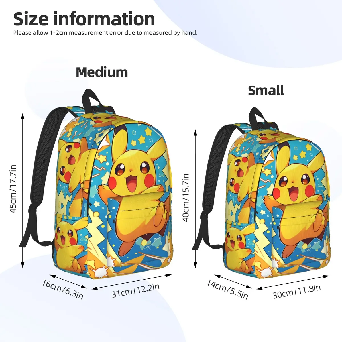 sac à dos tendance pokemon pikachu, mochilas, randonnée légère, sac à dos de grande capacité