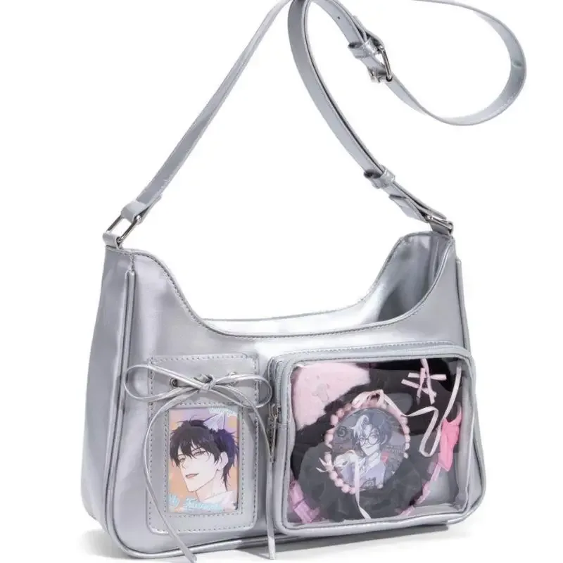 nouveau sac ita transparent école sac à bandoulière coréen y2k douleur sac à bandoulière japonais concepteur preppy sac à main sac à fermeture éclair