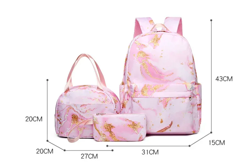 sacs à dos kpop demon hunters avec sacs à déjeuner, sacs d'école légers pour étudiants et adolescents, sac de voyage décontracté pour femmes, 3 pièces/ensembles