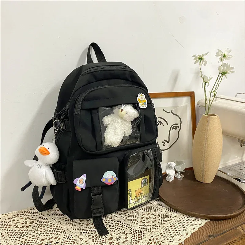 sacs à dos coréens de grande capacité pour femmes, kawaii, sac d'école pour adolescentes, sacs de voyage d'école imperméables, nouvelle collection