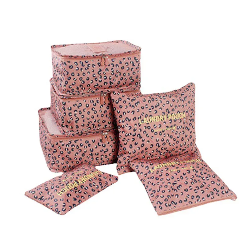 lot de 6 sacs de rangement de voyage pour vêtements, organisateur de garde-robe, pochette de valise, sac de rangement de voyage, étui pour chaussures, sac de rangement pour vêtements