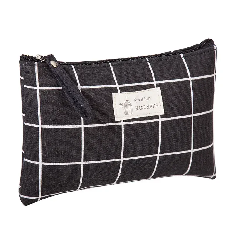 sac à cosmétiques en toile imprimée à la mode, pour le rangement du maquillage, petits sacs de maquillage de voyage, organisateur, sac de rouge à lèvres pour femmes