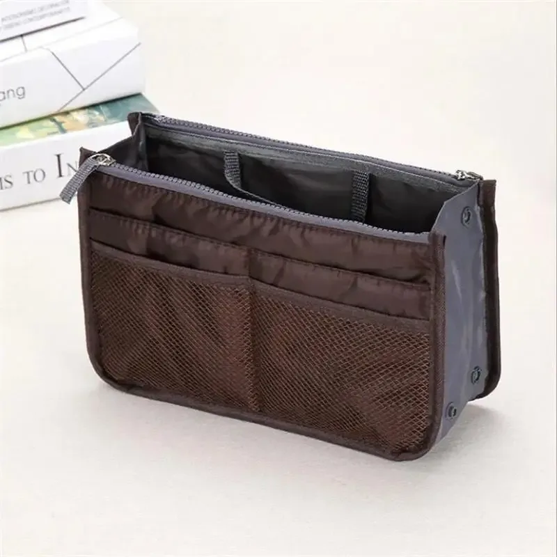 organisateur insérer sac femmes nylon voyage insérer organisateur sac à main sac à main grande doublure dame maquillage cosmétique sac pas cher femme fourre-tout