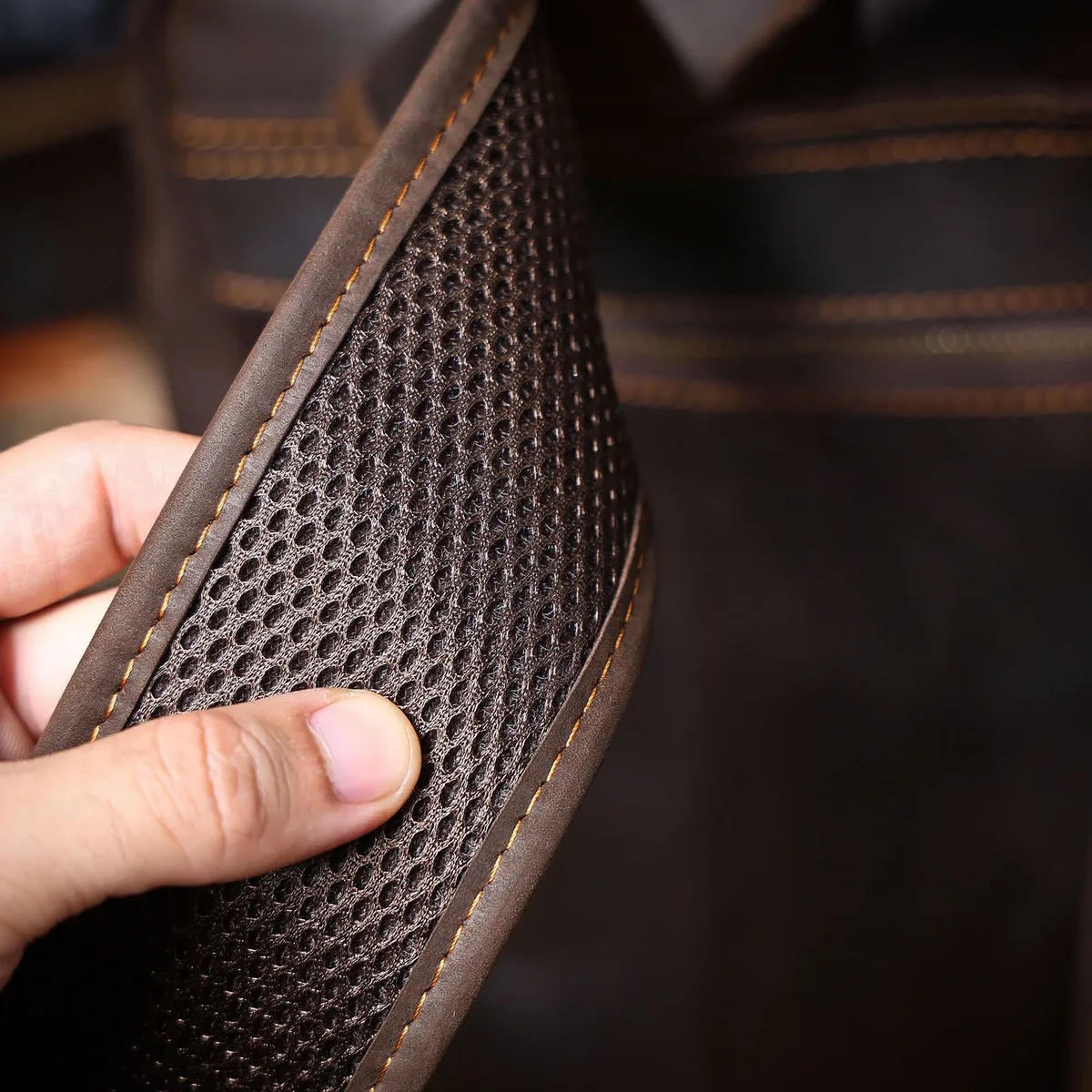 s.worker sac à dos vintage en cuir véritable pour homme, grand sac à bandoulière en cuir de vachette pour ordinateur portable, sac de voyage classique vintage en cuir crazy horse, sac d'école