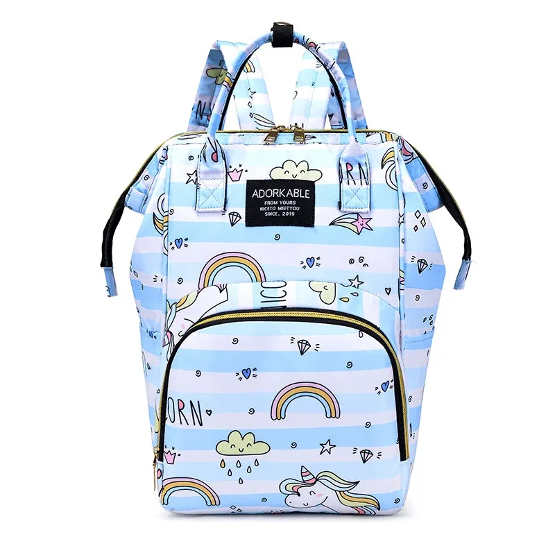 sac à dos imprimé dessin animé pour maman, grande capacité, sacs de rangement de biberons, sac à couches pour bébé, sac à dos de maternité à la mode pour femmes, nouveau
