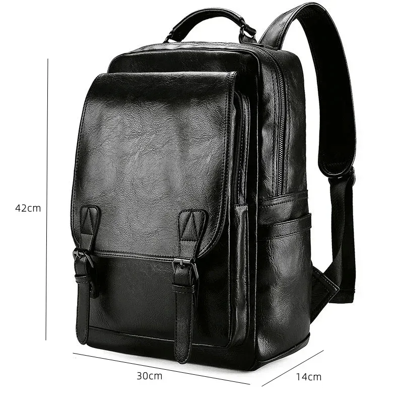 sac à dos de voyage de grande taille pour hommes, sacoche pour ordinateur portable de 14 pouces, sac à dos décontracté en cuir solide pour étudiants, nouvelle collection