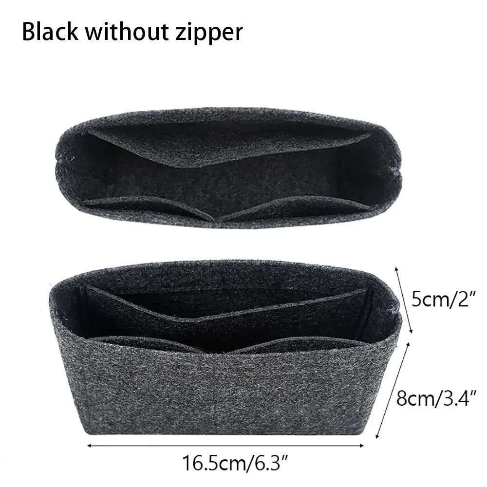 sacs de rangement durables, 1 pièce, sac d'insertion en feutre, sac de voyage portable, sac multi-poches, organisateur pour mini sac longchamp