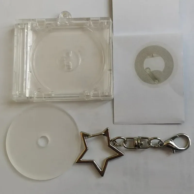 mini fonction nfc étui pour disque cd porte-clés sac charme idole album commémoratif bricolage sac à dos périphérique 1 pièce