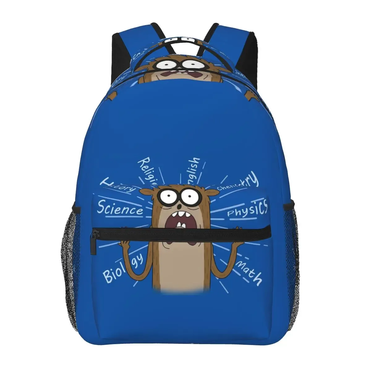 mordecai and rigby regular show – sacs à dos graphiques avec personnages de dessins animés, cartable pour garçons et filles, sacs d'école, sac à dos de voyage, sac à bandoulière