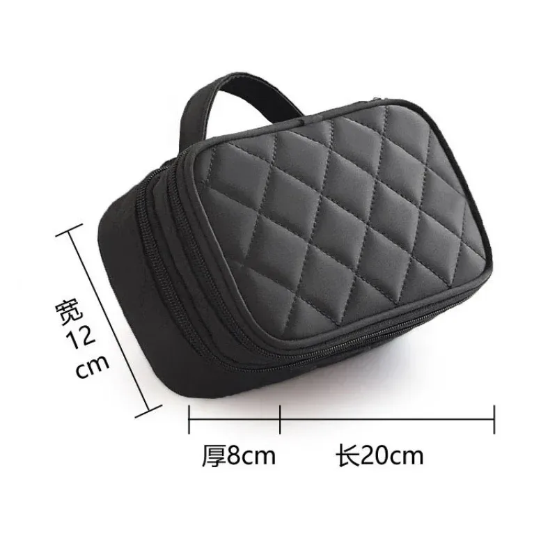 sac à cosmétiques pour femmes, sac de maquillage imperméable à double couche, organisateur d'accessoires de voyage, trousse de toilette multifonction de grande capacité