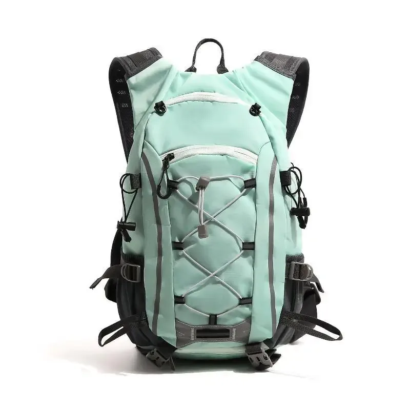 sac à dos de randonnée léger avec bandes réfléchissantes, sangle réglable, poche externe en mesh, support pour bâton de trekking, porte-bouteille et compartiment pour ordinateur portable