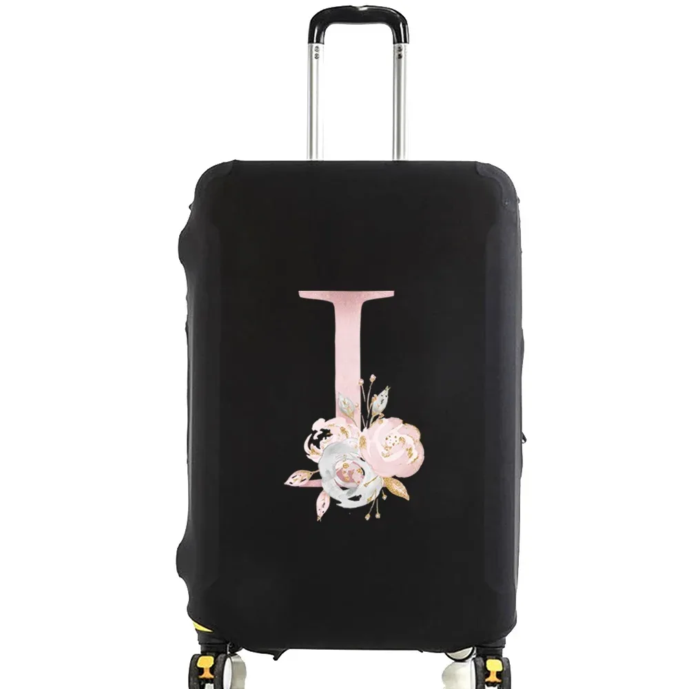valise à bagages valise housse de protection rose fleur lettre nom motif voyage élastique bagages housse anti-poussière appliquer 18-28 valise