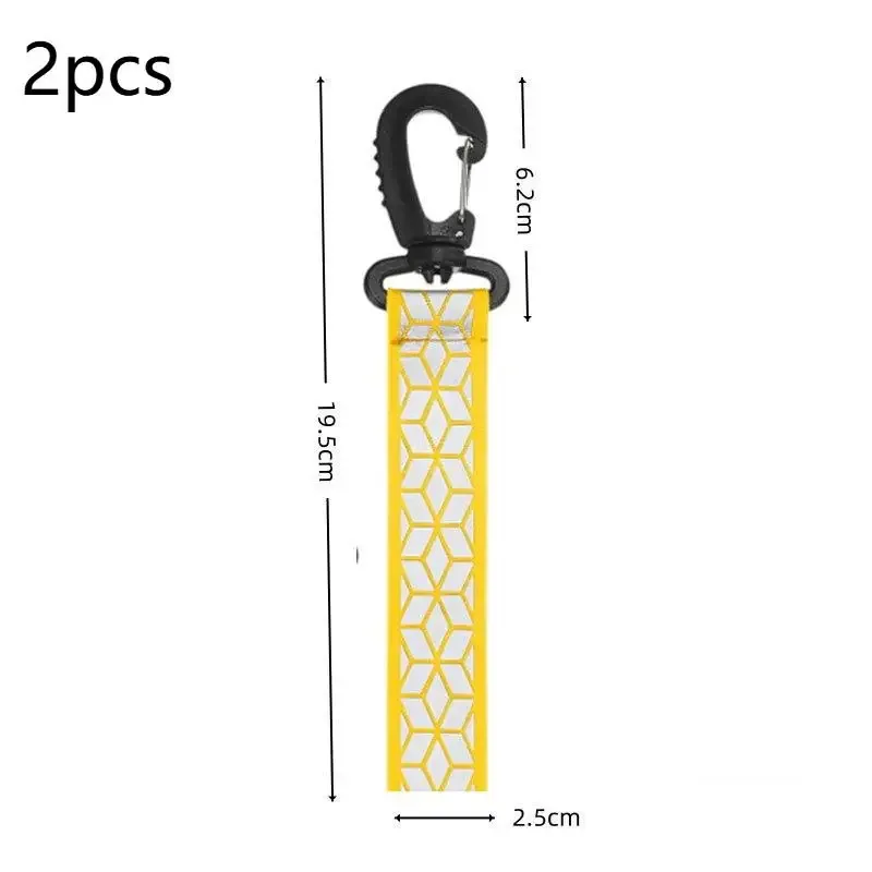 sangles de sécurité réfléchissantes haute visibilité, 2 pièces, avec clips mousquetons robustes, pour sac à dos de cyclisme et de randonnée