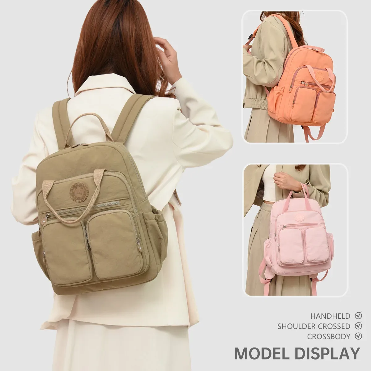 sac maman, sac mère et bébé grande capacité, sac à dos léger, sac à main, sac à dos extérieur multifonctionnel pour les déplacements au travail, le camping, les voyages d'affaires et le rangement