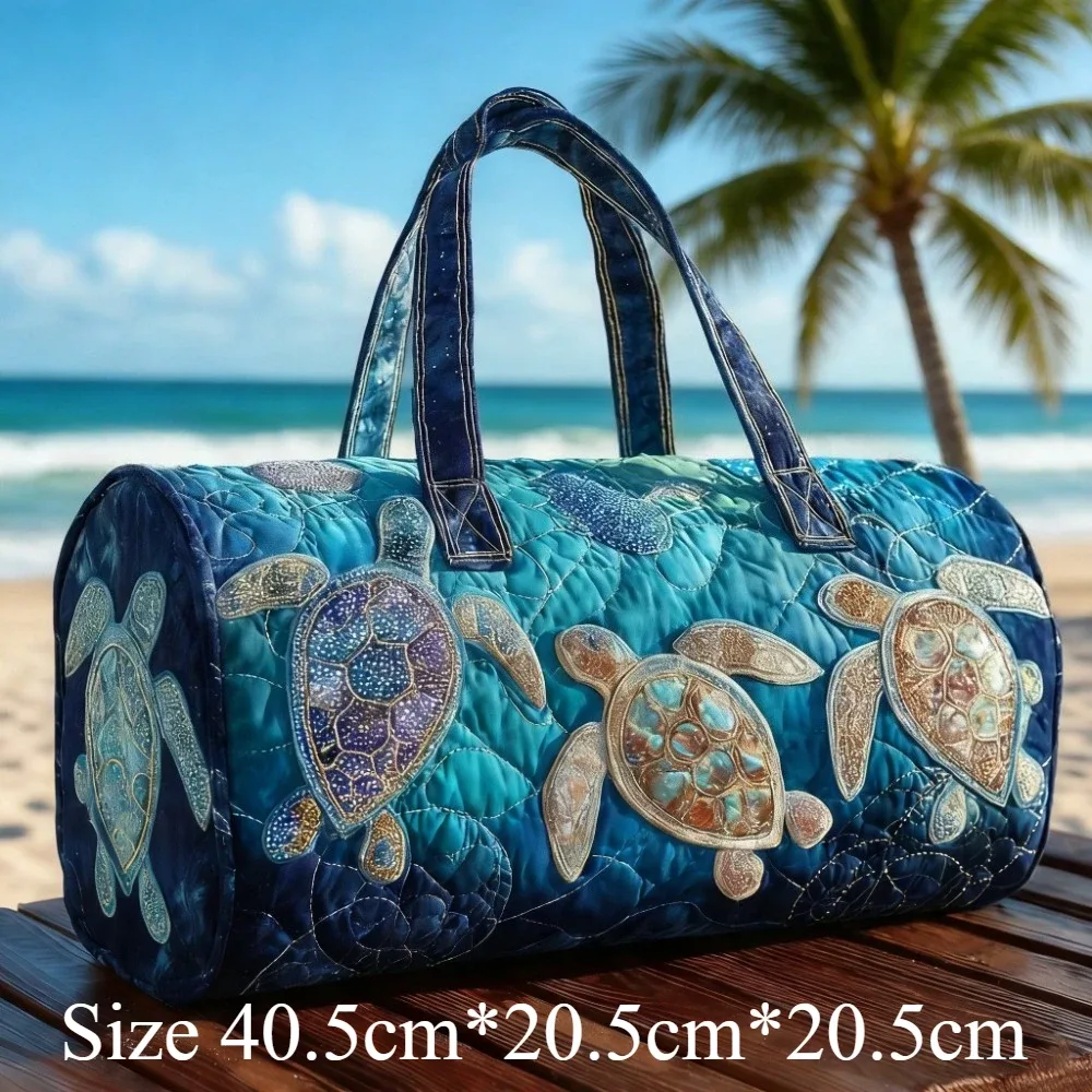 sac de plage matelassé en forme de tortue de mer, sacs de voyage colorés pour hommes et femmes, sac de week-end léger pour les vacances et l'été