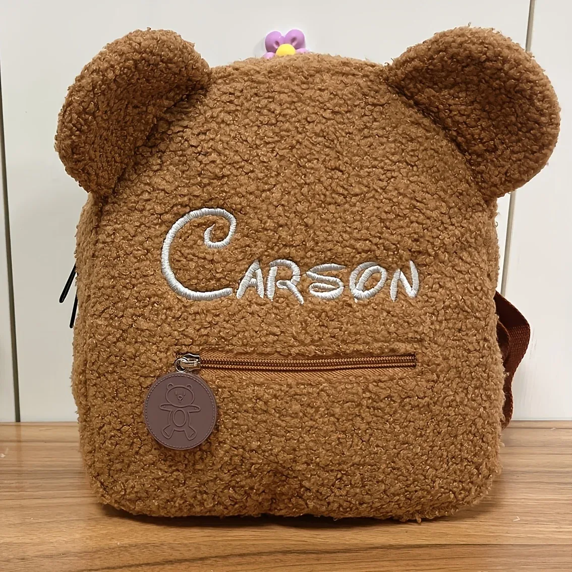 sac à dos ours en peluche avec nom brodé, sacs à bandoulière d'extérieur pour enfants, sacs cadeaux personnalisés pour enfants, automne et hiver