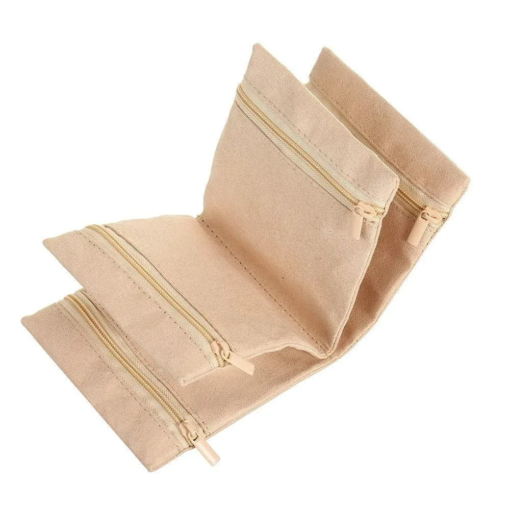sac de rangement de bijoux, 3 pièces, étui de voyage compact pour bijoux, pochette à fermeture éclair, organisateur résistant aux rayures pour colliers, bagues, boucles d'oreilles