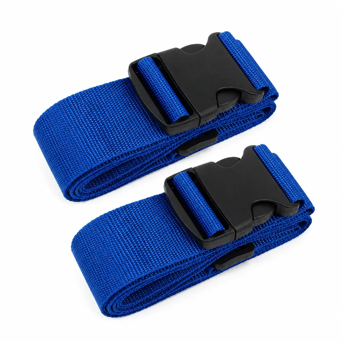 sangles de bagages droites en polyester, 2 pièces, avec boucle de déverrouillage réglable, accessoire de voyage unisexe