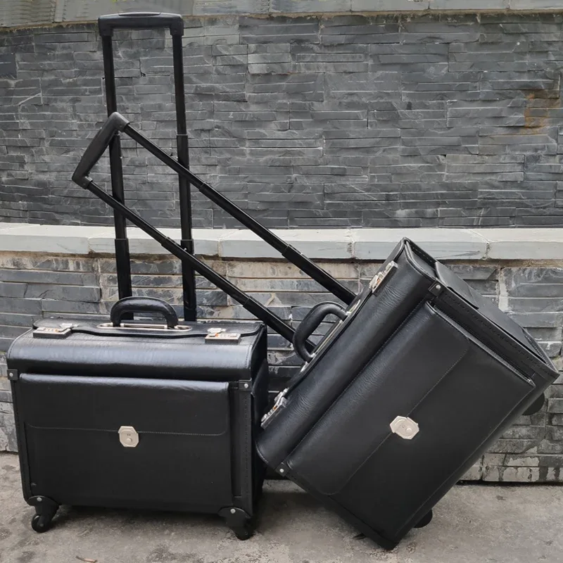 valise à roulettes pour capitaine, avocat, steward, photographie d'affaires, valise de cabine, agent de bord, train à grande vitesse