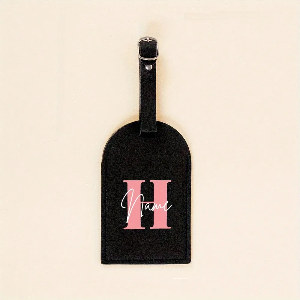 étiquette de bagage monogrammée pour valise, sac à main, étiquette de sac de voyage, étiquette avec initiales et nom, cadeau personnalisé