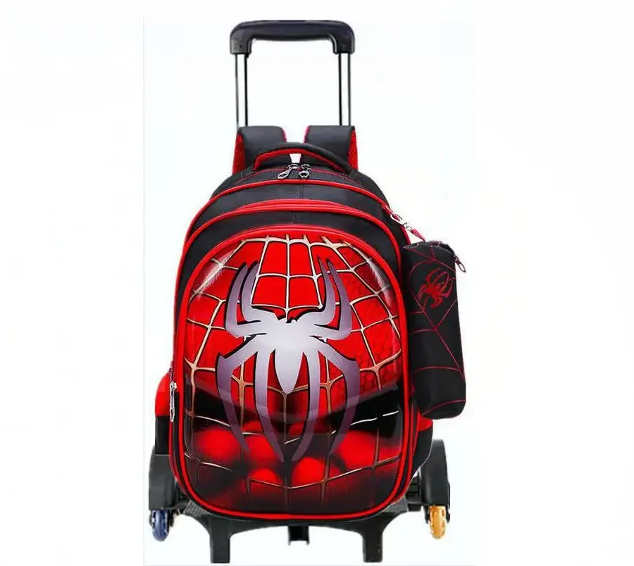 sac d'école en pu avec roulettes pour garçons sac à dos de chariot d'école pour filles sac à dos à roulettes étanche pour sacs d'école sacs de chariot