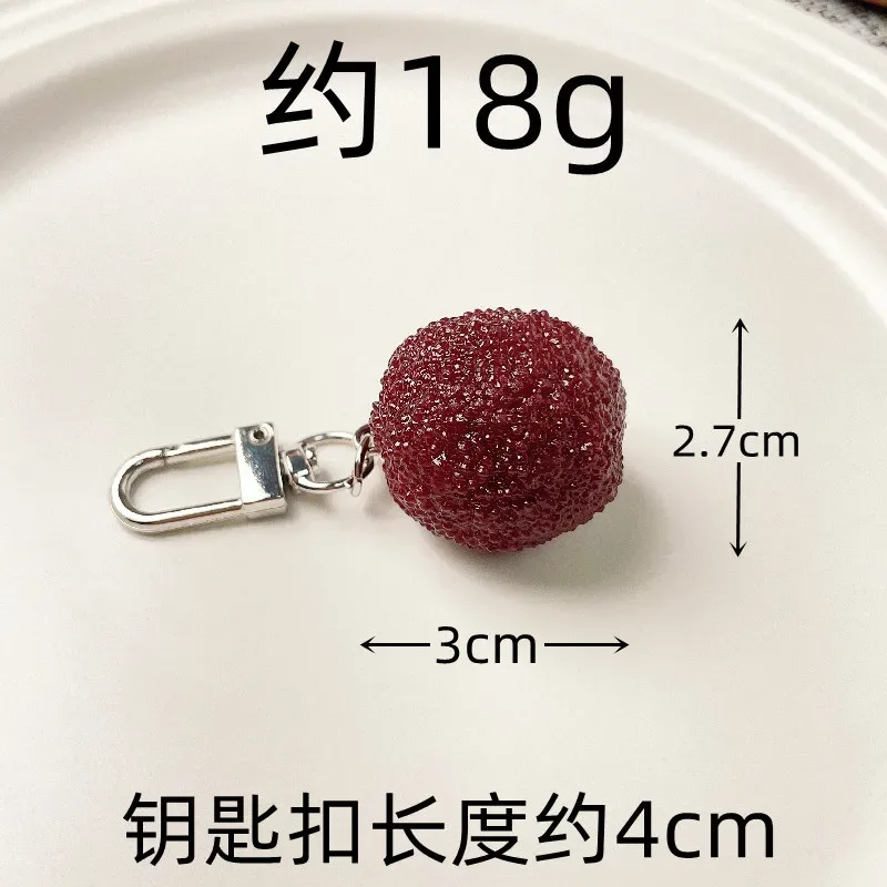 porte-clés réaliste en forme de fruit 3d avec fermoir métallique ouvrable pour sac à main, sac à dos, cadeaux d'été et accessoires de tous les jours.