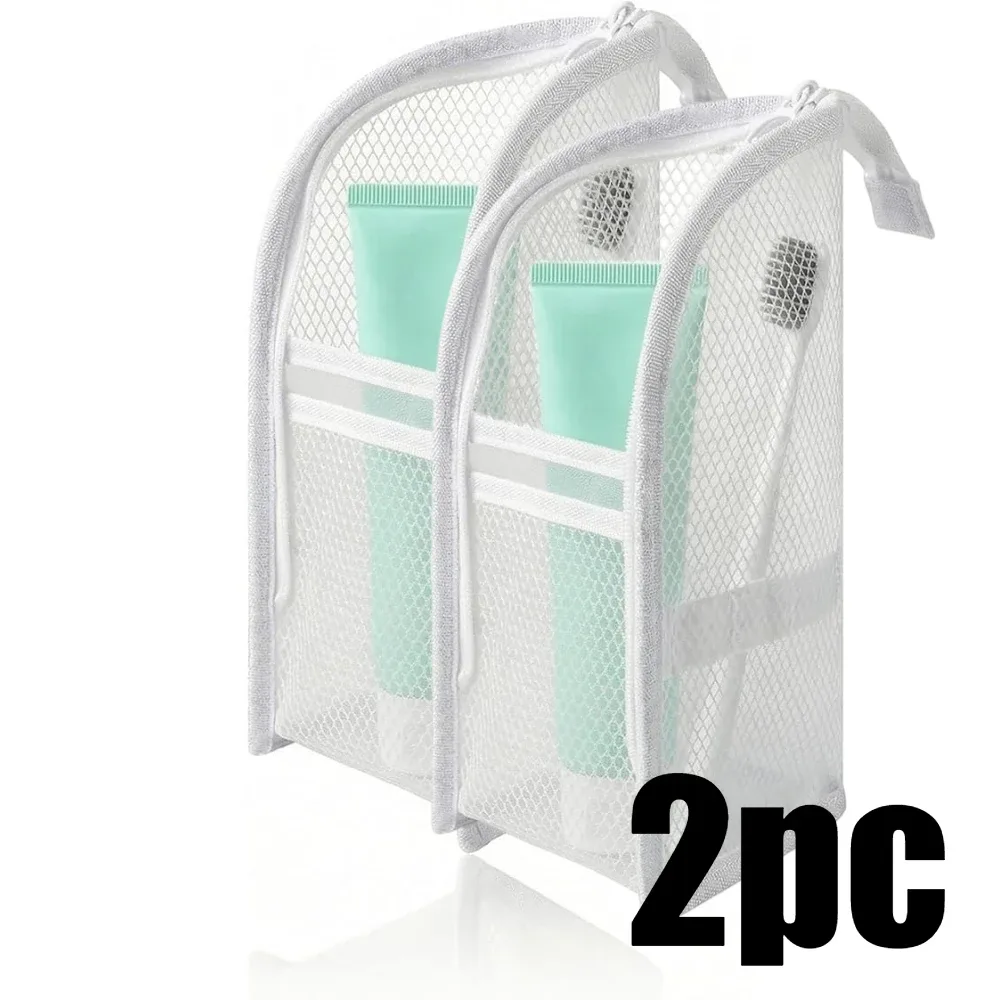sac à cosmétiques en maille eva, 1/2 pièces, sac de rangement de voyage, organisateur de maquillage, pochette de maquillage pour femme, trousse de toilette portable, étui de beauté