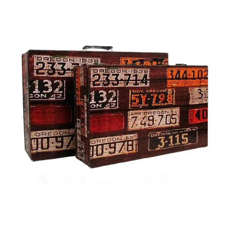 valise à bagages en pu de style vintage, sac rigide vintage pour ordinateur, sac de rangement pour bagages, boîte de voyage pour ordinateur portable avec poignée