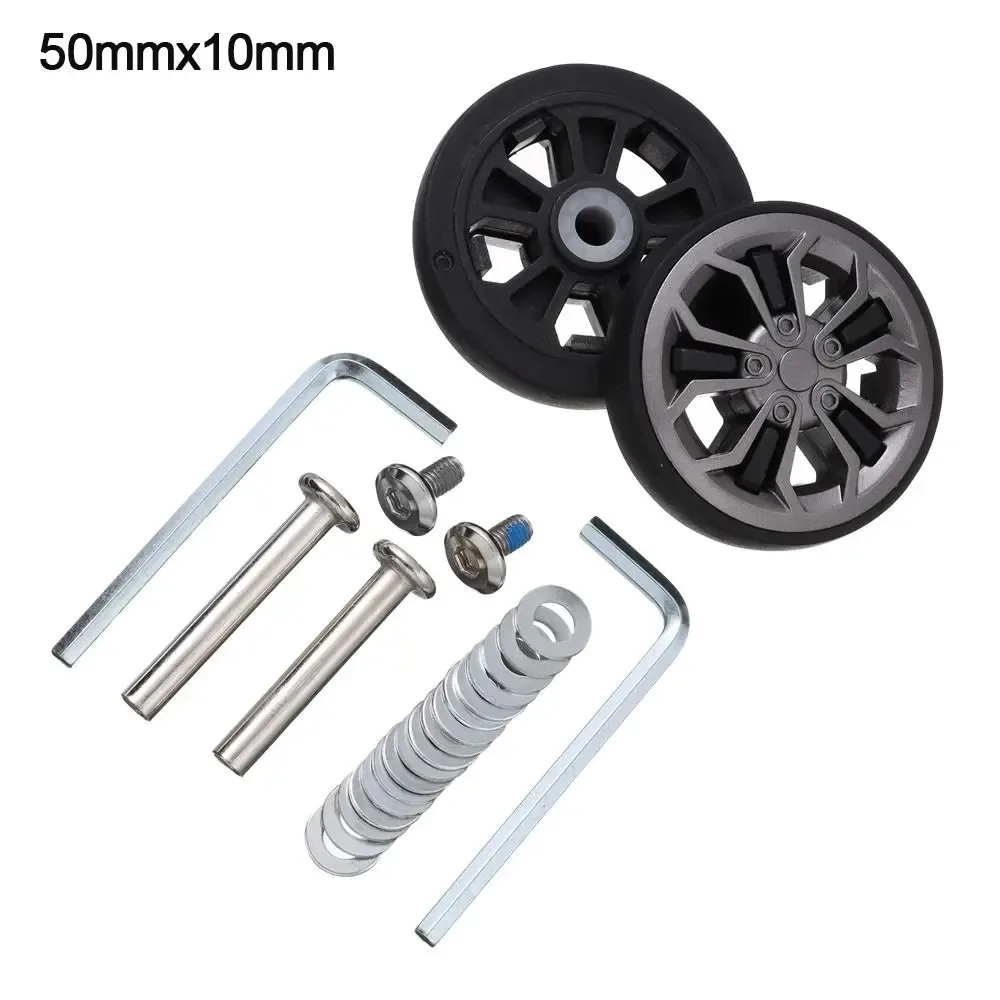 kit de réparation d'essieux silencieux durables avec vis, roues de bagage de voyage, pièces de valise, essieux de 40mm, 43mm, 54mm, 60mm, 64mm, 70mm