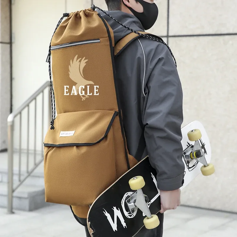sac à dos de voyage personnalisé pour longboards, avec logo, pour l'extérieur, double bandoulière, impression en gros de motifs photo