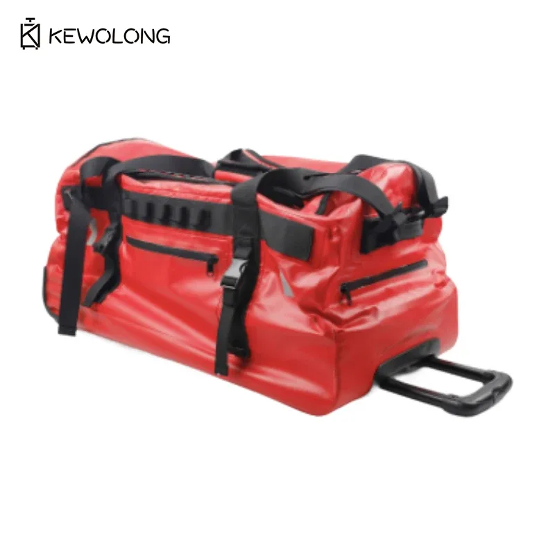 grand sac polochon roulant imperméable en pvc 90l pour voyage, camping, sac de bagage de remorquage de sauvetage en plein air et d'urgence