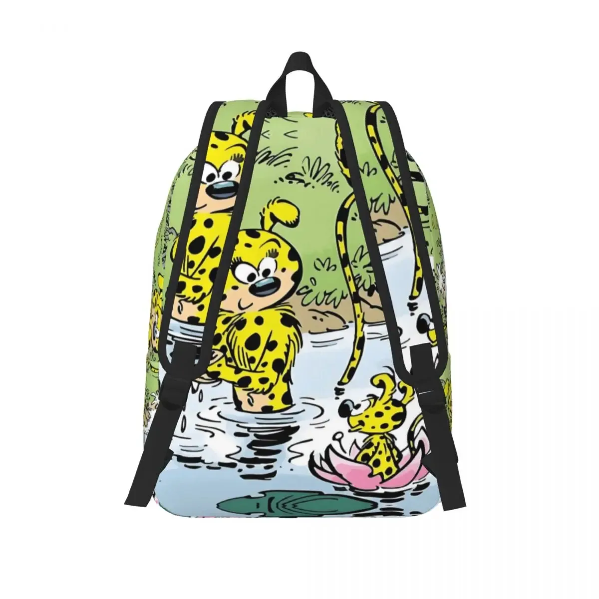 sac à dos en toile de bain familial marsupilami personnalisé pour femmes et hommes, sac à livres décontracté pour l'école et l'université, sacs de personnages de dessins animés