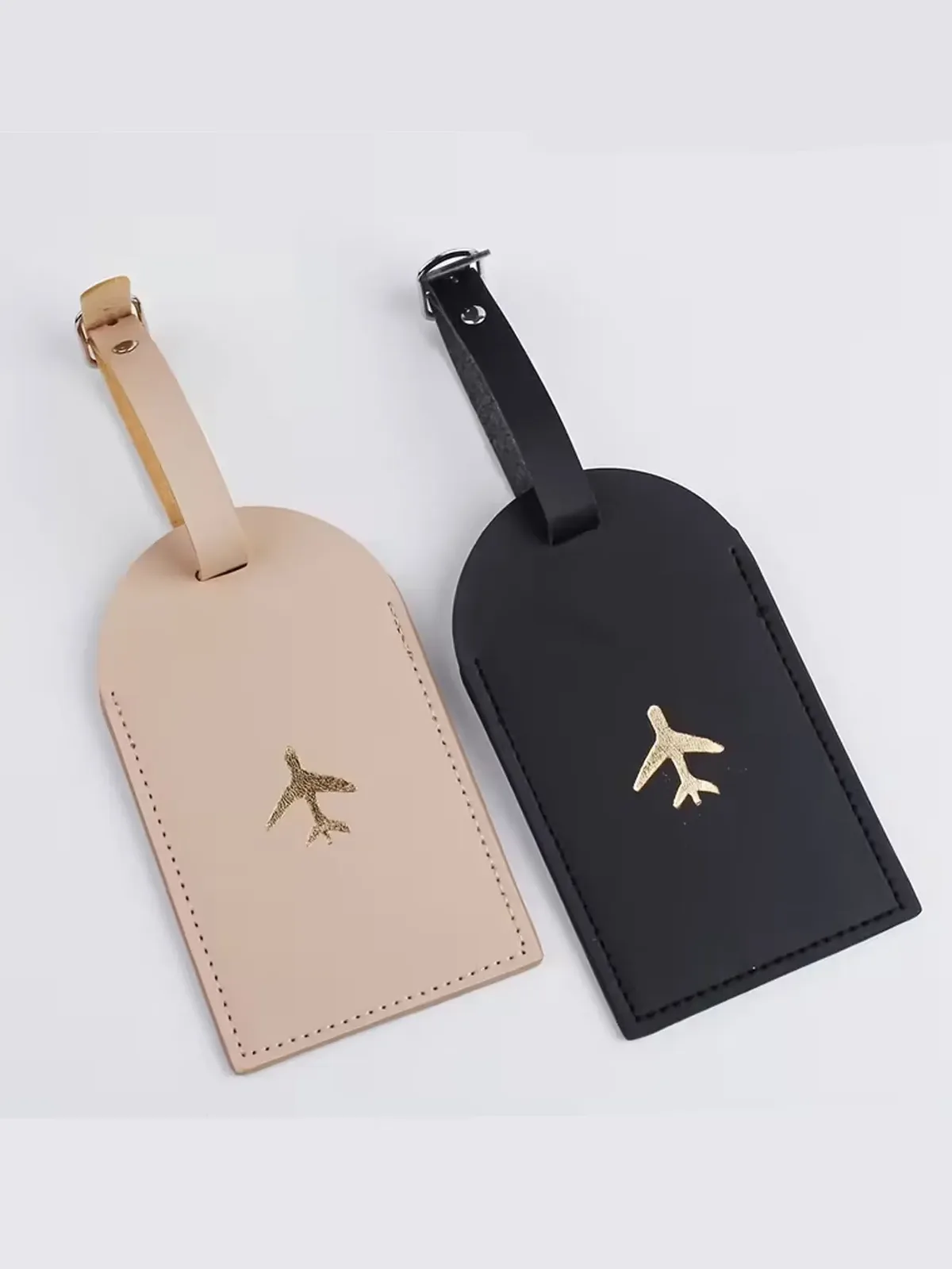 2 étiquettes de bagages élégantes - Durables, imperméables, disponibles en rouge et noir - Parfaites pour les voyageurs, étiquettes d'identification de bagages | Étiquettes de mode | Étiquettes