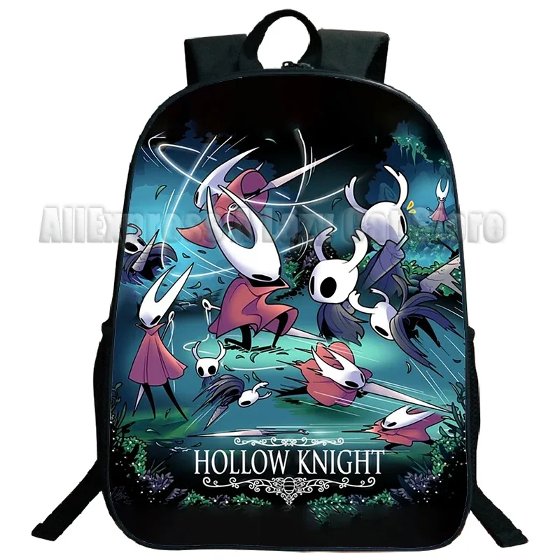 anime hollow knight cartable, cartoon game shouder backpack, school boys and girls bagpack, teenager travel rucksack