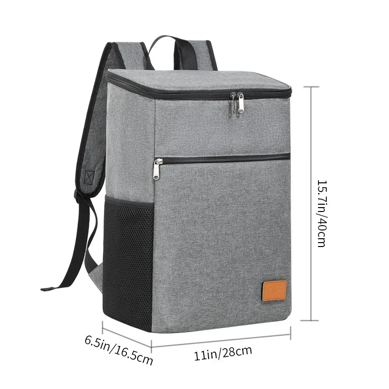 sac à dos isotherme de grande capacité avec sac à déjeuner en aluminium épais pour pique-nique en plein air, design simple en vente