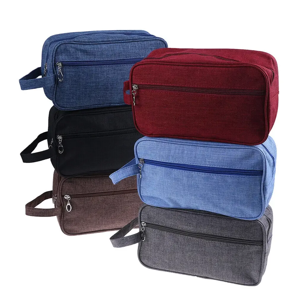 trousse de maquillage étanche pour hommes et femmes, trousse cosmétique de voyage, trousse de toilette, trousse de rangement en toile, sac à main pour poudres lavantes de beauté