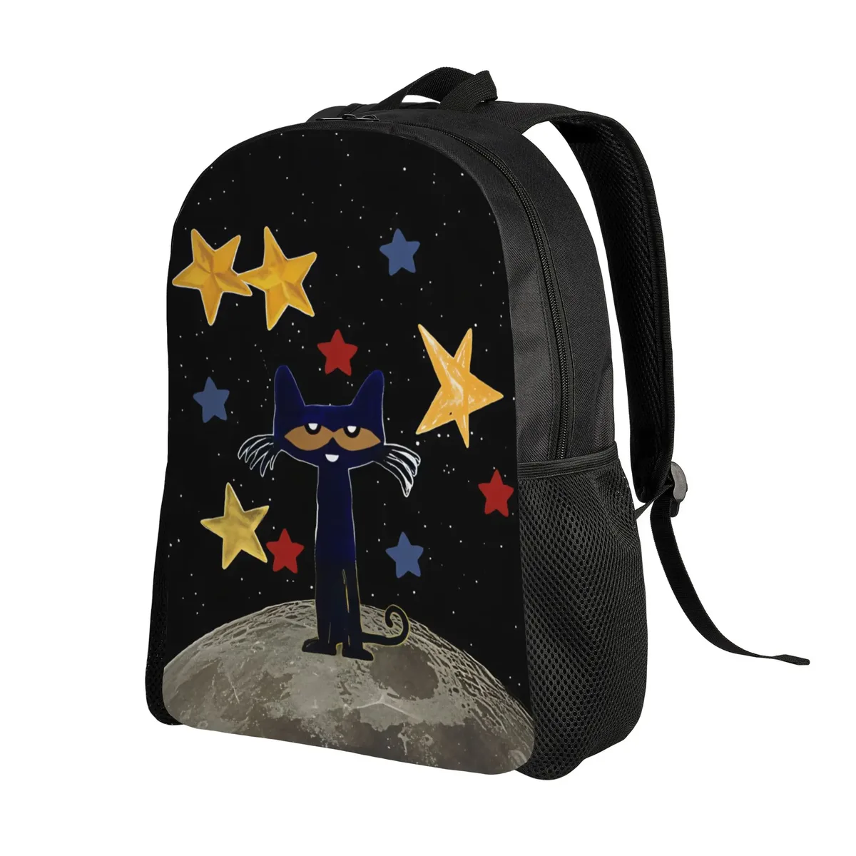 Sac à dos Pete Cat, sacs à dos de loisirs pour femmes, sacs de camping respirants, sacs d'école secondaire, sac à dos coloré