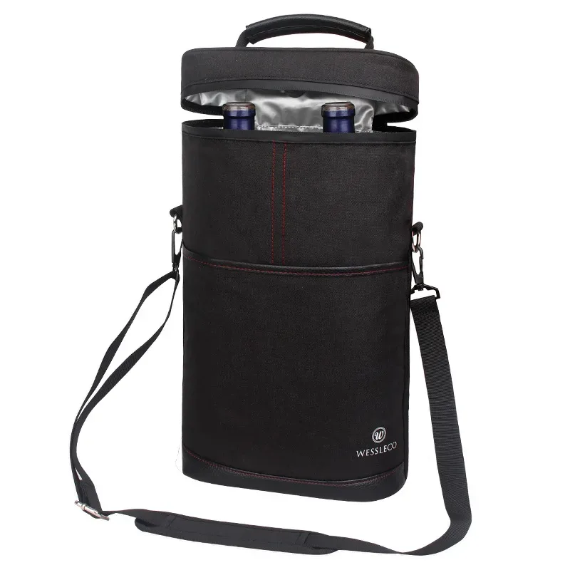 Brilljoy Champagne vin sac thermique sac de glace voyage refroidisseur pique-nique organisateur sac de réfrigérateur Portable rond seau sacs à vin nouveau