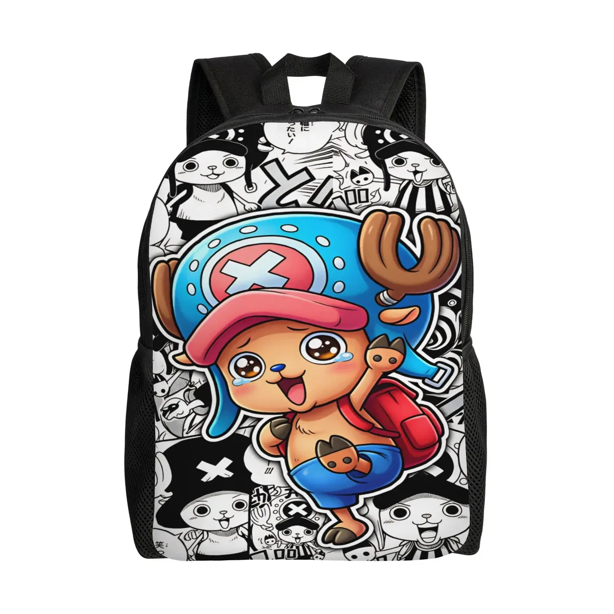 sac à dos one piece chopper pour femmes et hommes, sacs à dos de camping en polyester, sacs d'école imprimés streetwear, sac à dos